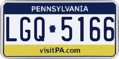 PA license plate LGQ5166