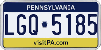 PA license plate LGQ5185