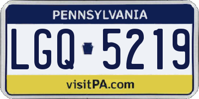PA license plate LGQ5219