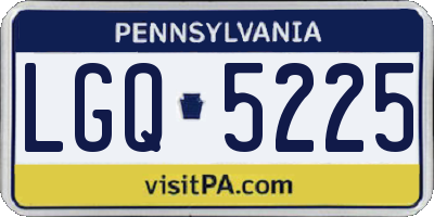 PA license plate LGQ5225