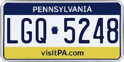 PA license plate LGQ5248