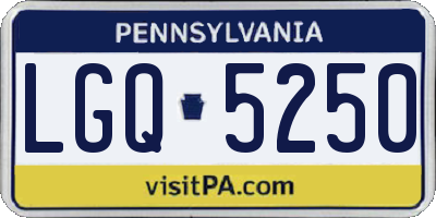 PA license plate LGQ5250