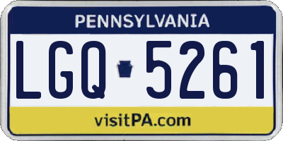 PA license plate LGQ5261