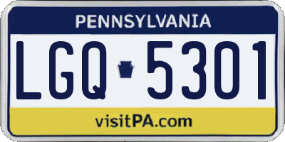 PA license plate LGQ5301