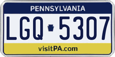 PA license plate LGQ5307