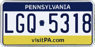 PA license plate LGQ5318