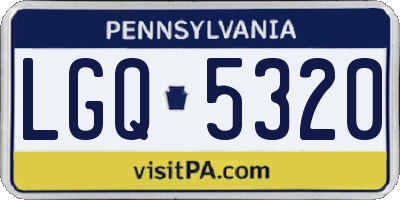 PA license plate LGQ5320