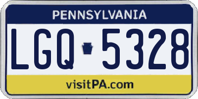 PA license plate LGQ5328