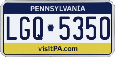 PA license plate LGQ5350