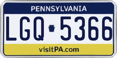 PA license plate LGQ5366