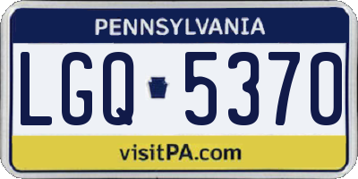 PA license plate LGQ5370