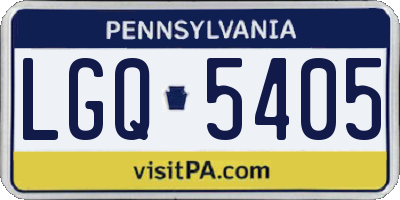 PA license plate LGQ5405