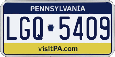 PA license plate LGQ5409