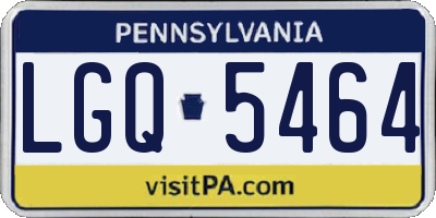 PA license plate LGQ5464