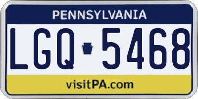 PA license plate LGQ5468