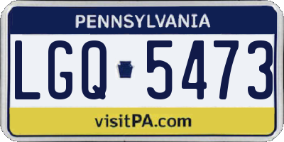 PA license plate LGQ5473