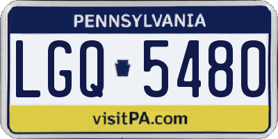PA license plate LGQ5480