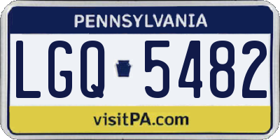 PA license plate LGQ5482