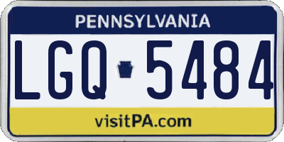 PA license plate LGQ5484