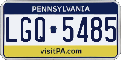 PA license plate LGQ5485