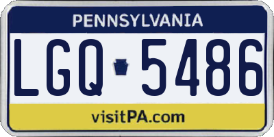 PA license plate LGQ5486
