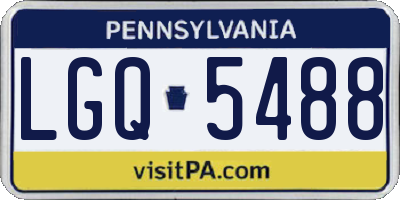 PA license plate LGQ5488