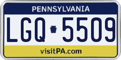 PA license plate LGQ5509