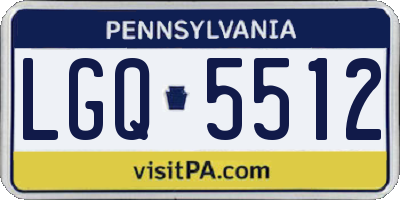 PA license plate LGQ5512