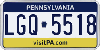 PA license plate LGQ5518