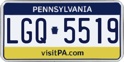 PA license plate LGQ5519