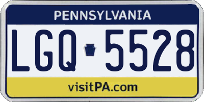 PA license plate LGQ5528