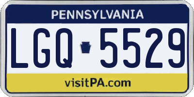 PA license plate LGQ5529