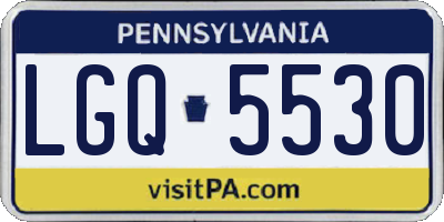 PA license plate LGQ5530