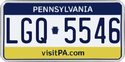 PA license plate LGQ5546