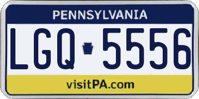 PA license plate LGQ5556