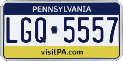 PA license plate LGQ5557
