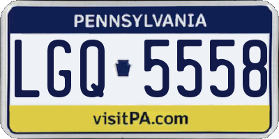 PA license plate LGQ5558