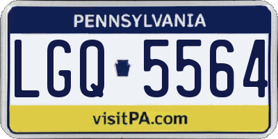 PA license plate LGQ5564