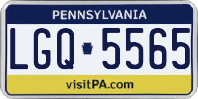 PA license plate LGQ5565