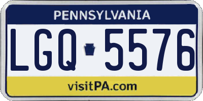 PA license plate LGQ5576