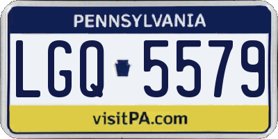 PA license plate LGQ5579