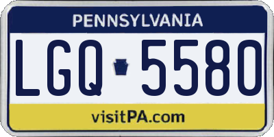 PA license plate LGQ5580