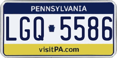 PA license plate LGQ5586