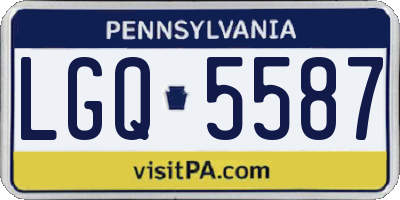 PA license plate LGQ5587