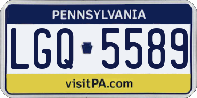 PA license plate LGQ5589
