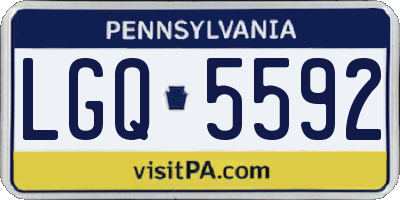 PA license plate LGQ5592