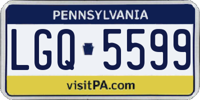 PA license plate LGQ5599