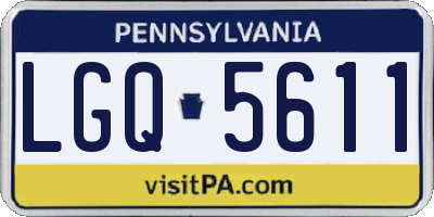 PA license plate LGQ5611