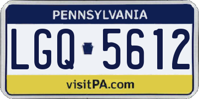 PA license plate LGQ5612