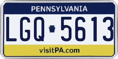PA license plate LGQ5613